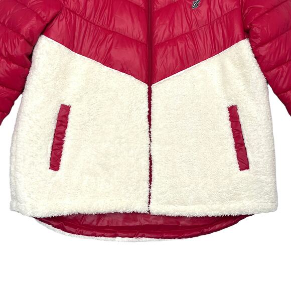 NFL Tampa Bay Buccaneers Puffer Jacket Women Sz XXL Red White Quilted Full Zip - Picture 3 of 9